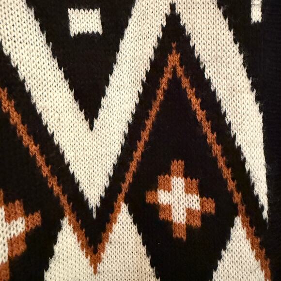 Luxmi Cotton Knit Cardigan Duster Sweater Womens Size L Western Aztec Boho Cozy - Picture 4 of 6